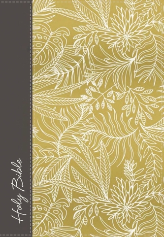 NKJV, UltraSlim Reference Bible, Large Print, Hardcover, Leathersoft, Yellow/Gray, Indexed, Red Letter Edition