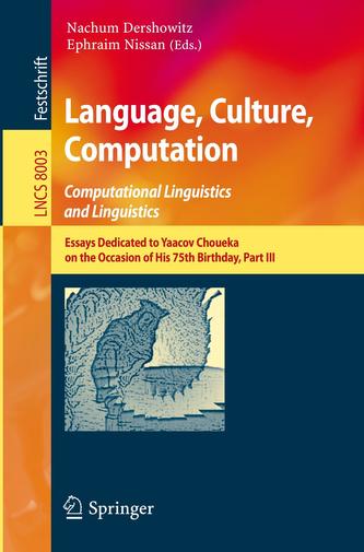 Language, Culture, Computation: Computational Linguistics and Linguistics