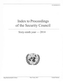 Index to proceedings of the Security Council