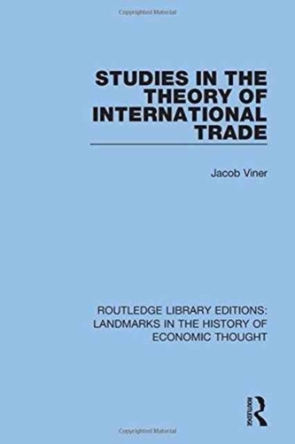 Studies in the Theory of International Trade