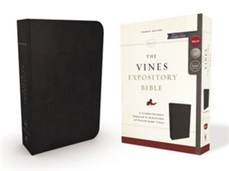 The NKJV, Vines Expository Bible, Leathersoft, Black, Comfort Print