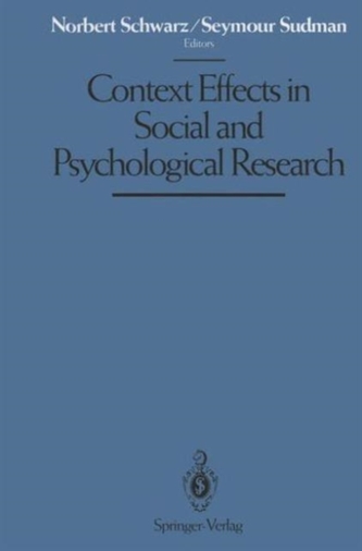 Context Effects in Social and Psychological Research