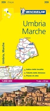 Marche & Umbria - Michelin Local Map 359