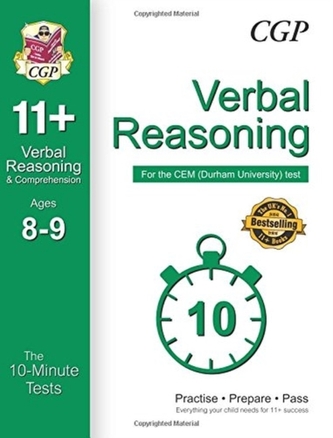 10-Minute Tests for 11+ Verbal Reasoning Ages 8-9 - CEM Test