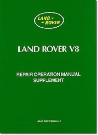 Land Rover V8 Repair Operation Manual Supplement