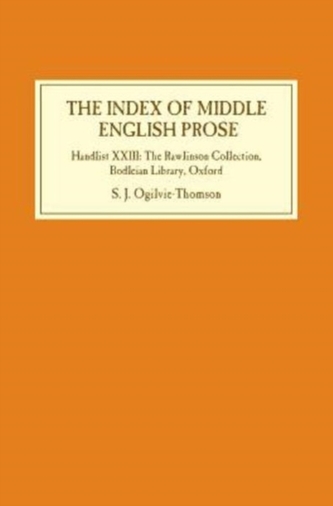 The Index of Middle English Prose