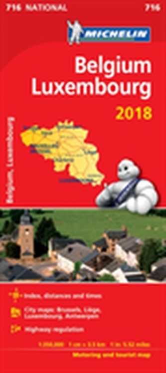 Belgium & Luxembourg 2018 National Map 716