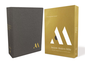 NKJV, Ancient-Modern Bible, Cloth over Board, Gray, Comfort Print