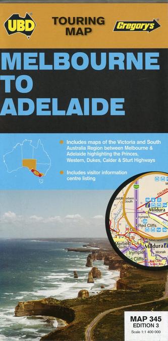 Melbourne to Adelaide Map 345 3rd ed