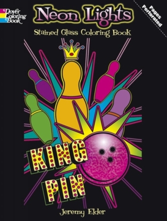 Neon Lights Stained Glass Coloring Book