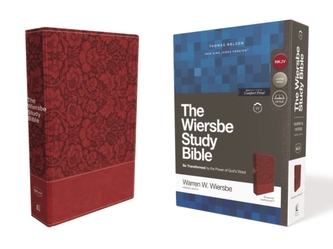 NKJV, Wiersbe Study Bible, Leathersoft, Burgundy, Red Letter Edition, Comfort Print