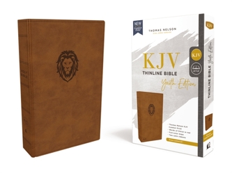KJV, Thinline Bible Youth Edition, Leathersoft, Brown, Red Letter Edition, Comfort Print