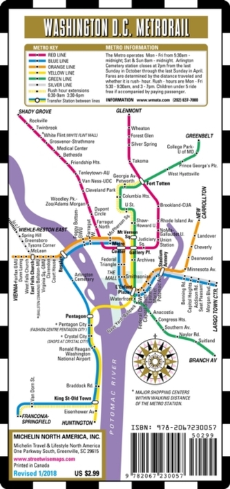 Streetwise Map Washington D.C - Laminated City Center Street Map of Washington D.C Metro