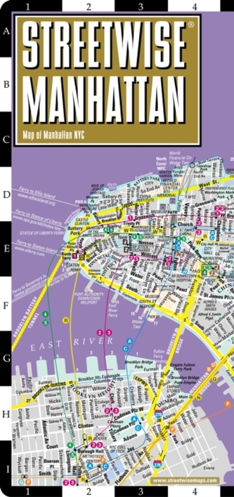 Streetwise Map Manhattan - Laminated City Center Street Map of Manhattan Subway Bus