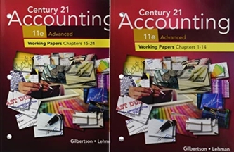 Print Student Working Papers (Chapters 1-24) for Century 21 Accounting:  Advanced, 11th