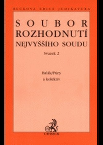 Soubor rozhodnutí Nejvyššího soudu sv.2 Soubor rozhodnutí Nejvyššího soudu sv.2