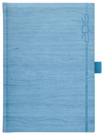 Diář 2016 Wood světle modrý týdenní A5