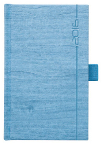 Diář 2016 Wood světle modrý kapesní