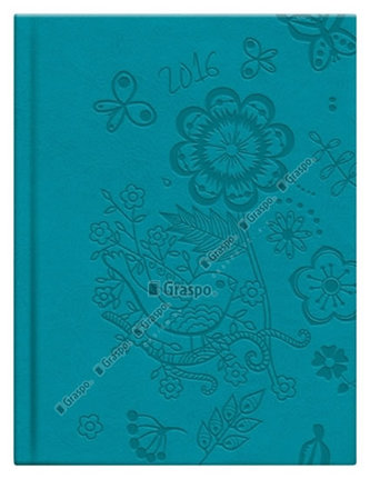 Diář 2016 Flora tyrkysový týdenní