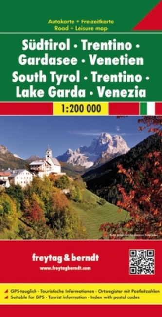 Südtirol-Trentino-Gardasee-Venetien/Jižní Tyrolsko,Trentino,Jezero Garda,Benátsko 1:200T/automapa