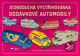Jednoduchá vystřihovánka dodávkové automobily - Stavebnice papírového modelu