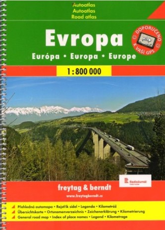 Evropa autoatlas 1:800 000 (A4, spirála)