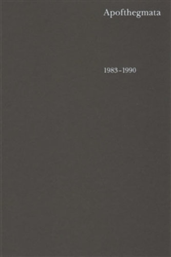 Apofthegmata 1983-1990