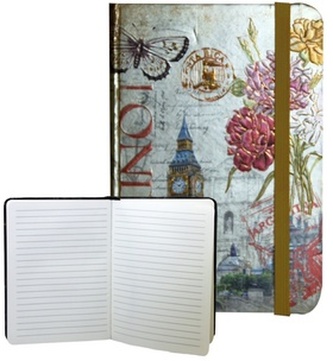 Zápisník s gumičkou 178x126 mm Londýn F