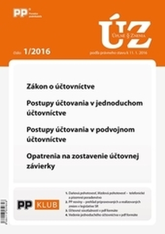 UZZ 1/2016 Zákon o účtovníctve