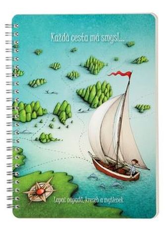 Kroužkový blok KAŽDÁ CESTA MÁ SMYSL A5, čistý, 50 listů