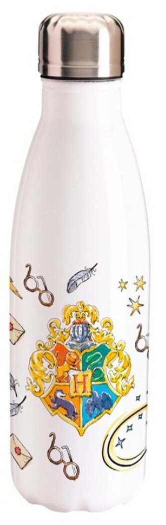 Hliníková láhev na pití Harry Potter: Bradavické symboly (objem 500 ml)