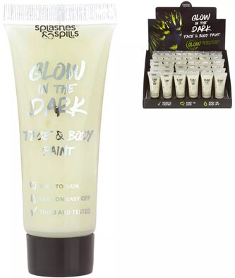 Barva fosforeskující na obličej a tělo ve tmě svítící v tubě