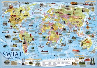 Mapa Świat polityczna (plakat)