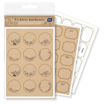 Etykiety kuchenne 97szt B&W;