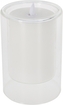 LED svíčka ve skle 10x15 cm bílá
