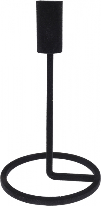 Kovový svicen černý 19x10,5 cm