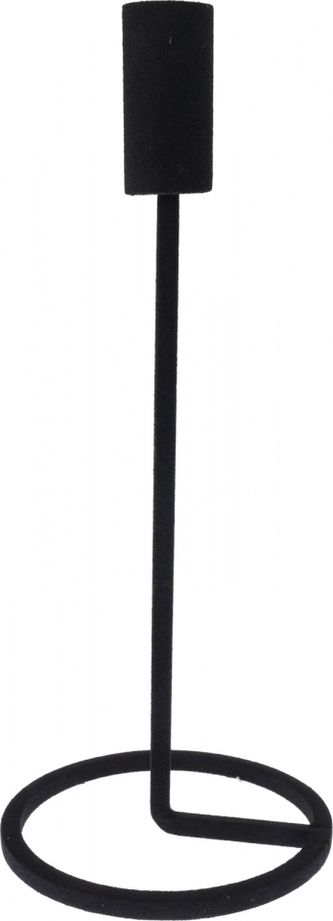 Kovový svicen černý 25,5x10,5 cm