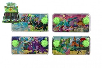 Vodní hra hlavolam 11x6cm plast dinosaurus (1ks, 4 druhy)