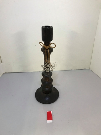 Dřevěný svícen Mango wood tmavě hnědý 40x15 cm