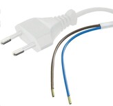 PREMIUMCORD Kabel Flexo síťový dvoužilový 230V s vidlicí 3m bílý