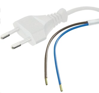 PREMIUMCORD Kabel Flexo síťový dvoužilový 230V s vidlicí 3m bílý