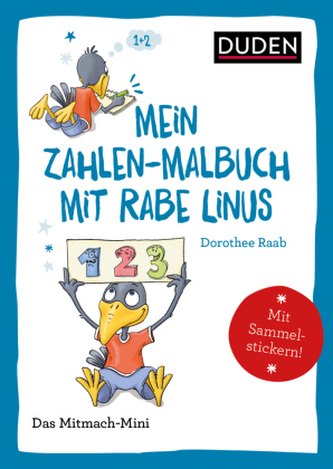 Duden Minis (Band 37) - Mein Zahlen-Malbuch mit Rabe Linus