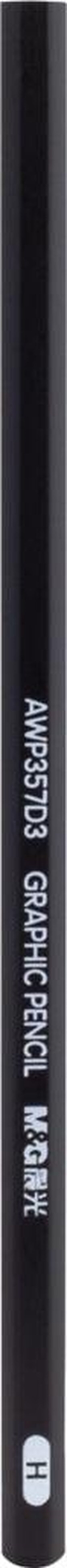 Węgiel artystyczny czarny w ołówku H (12szt) M&G;
