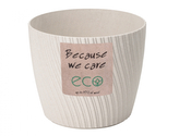 Obal na květník MIKA ECO WOOD plastový d19x16cm