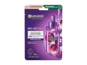 Garnier Skin Naturals Pro-Retinol Pleťová maska Smoothing Serum Mask 22 g pro ženy