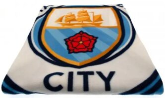 Fleece deka FC Manchester City: Logo (125 x 150 cm)