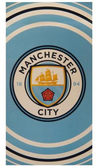 Osuška FC Manchester City: (70 x 140 cm) modrá