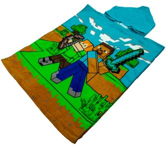 Dětský ručník - pončo Minecraft: Postavy (50 x 115 cm)