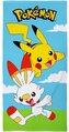 Osuška - ručník Pokémon: Pikachu a Scorbunny (70 x 140 cm)
