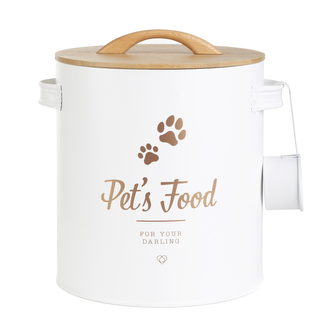 DINGO | nádoba na krmivo pro zvířata bílá | 23x22 cm | 872896 Homla